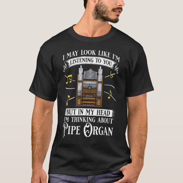 Pipe Organ Piano Organist Instrument Music T-Shirt (Vorderseite)