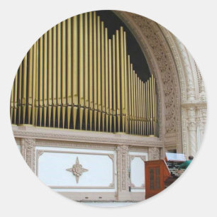 Pipe Organ Spreckels Runder Aufkleber