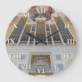 Pipe organ square clock with roman numerals große wanduhr