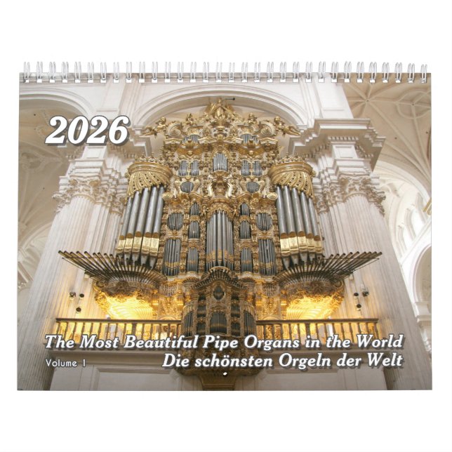 Pipe Organ Wall Calendar - Musikkalender 2026 Kalender (Titelbild)