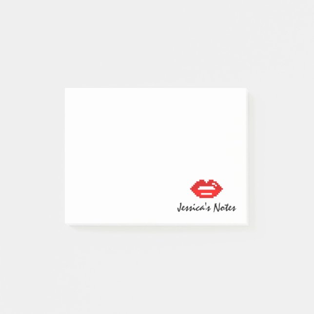 Pipe rouge personnalisée baiser Post-it® (Devant)