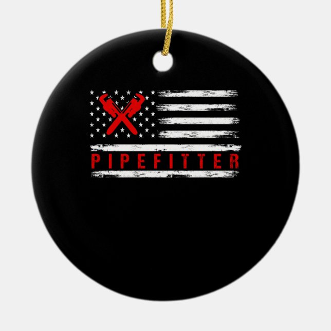 Pipefitter Gifts Funny Plumber Keramik Ornament (Vorne)