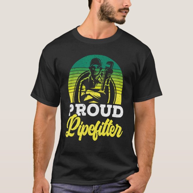 Pipefitter Job Profession Occupation Pipe Pipefitt T-Shirt (Vorderseite)