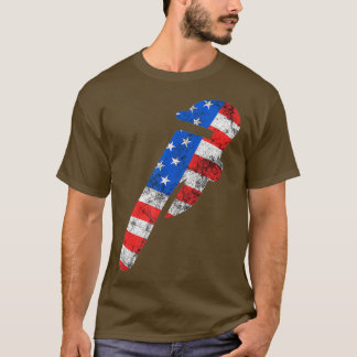 Pipefitter Pipe American Flag 4. T-Shirt