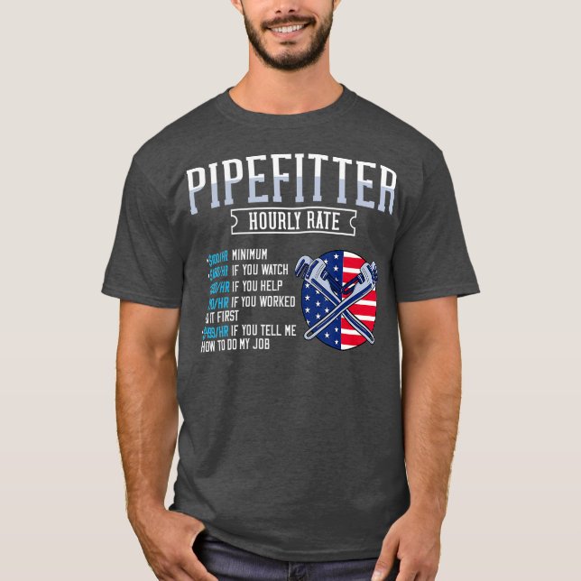 Pipefitter Steamfitter Gift Plumber USA American T-Shirt (Vorderseite)