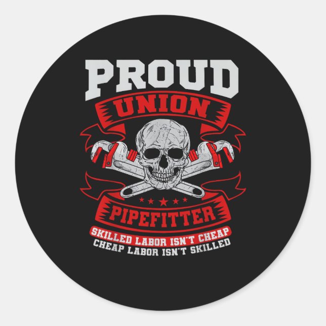 Pipefitter Steamfitter Plumber - Qualifizierte Lab Runder Aufkleber (Vorderseite)