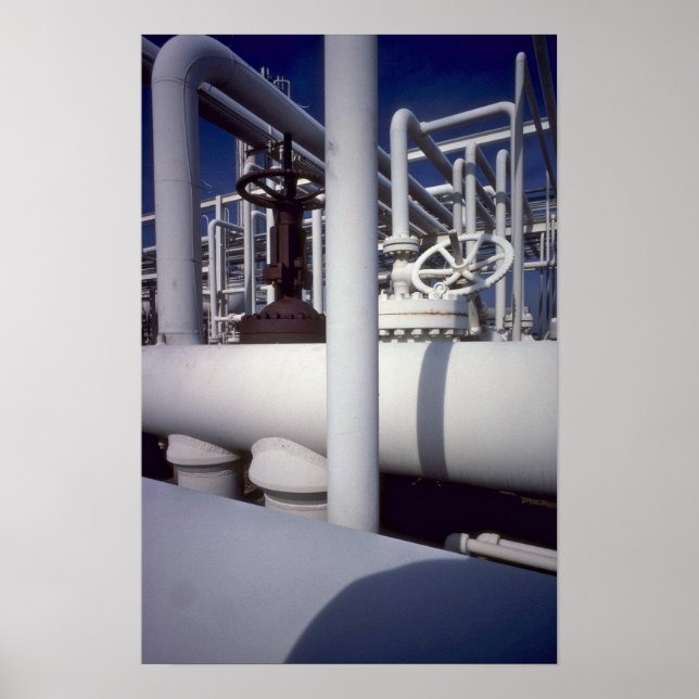 Pipeline für Erdölraffinerien Poster (Vorne)