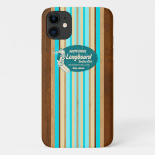 Pipeline Surfboard Hawaiianische Streifen Aqua Case-Mate iPhone Hülle