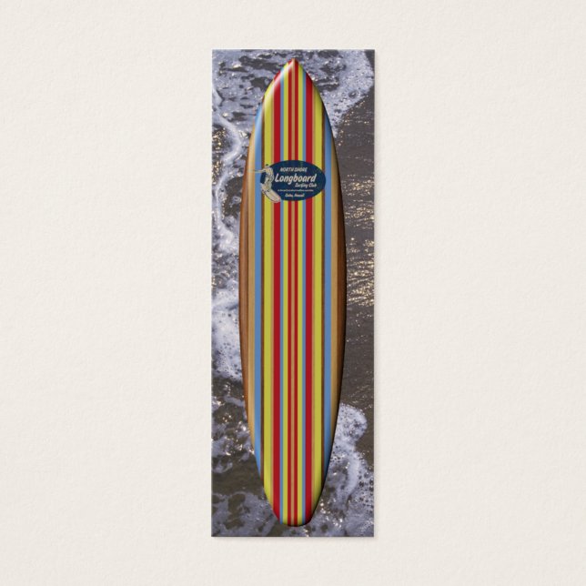 Pipeline-Surfboard-Lesezeichen (Vorderseite)