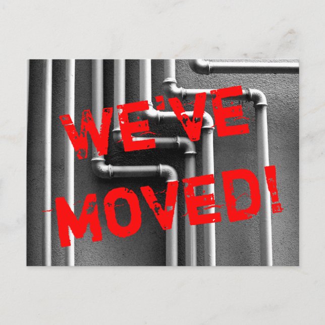 Pipelinepipeline bewegt Postkartendesign Ankündigungspostkarte (Vorderseite)