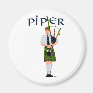 PIPER Green Kariert Magnet