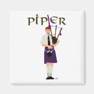 PIPER Lila Karo Magnet