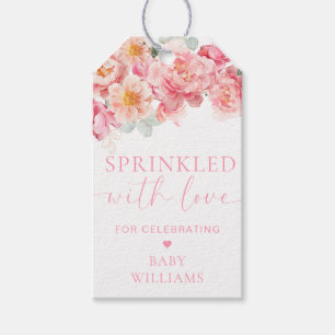 Piper Peony Blumenspülung mit Liebe gesprenkelt Geschenkanhänger