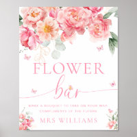 Piper Peony Floral Butterfly Blume Bar Sign