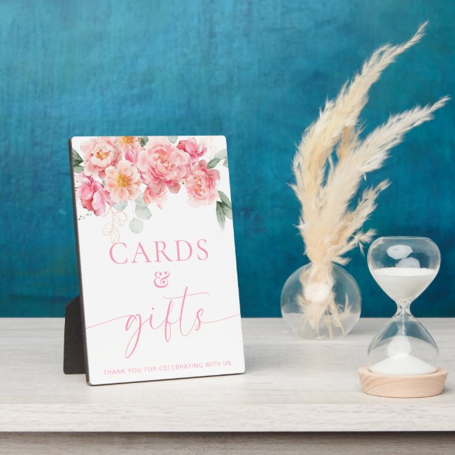Piper Peony Floral Cards and Gifts Zeichen Fotoplatte (Seite)