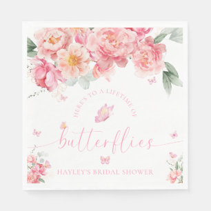 Piper Peony Lifetime of Butterflies Brautparty Serviette