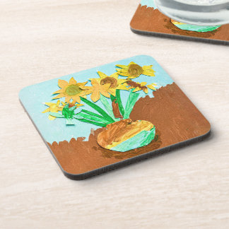 Piper's VanGogh inspiriert Sonnenblume Getränkeuntersetzer