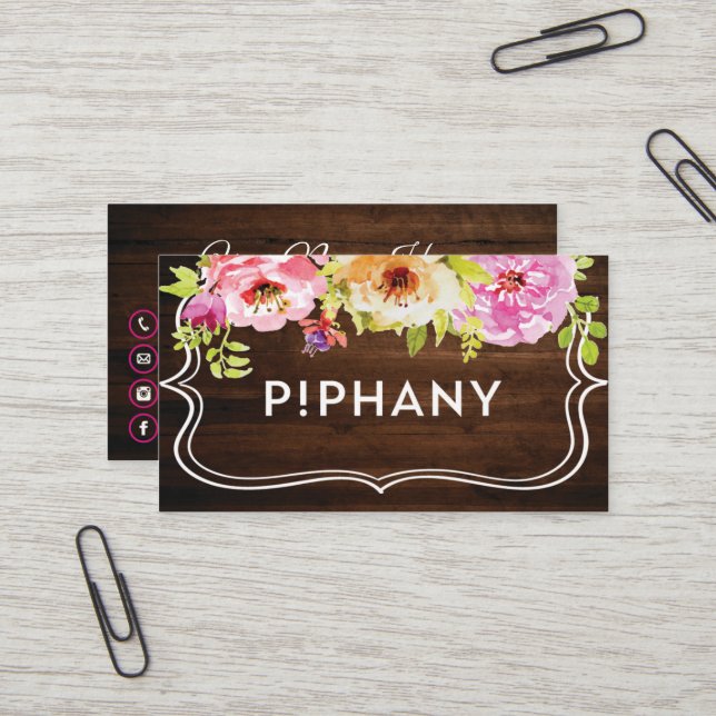 Piphany Visitenkarte, Gewohnheit Ihre Piphany Visitenkarte (Vorderseite/Rückseite Beispiel)