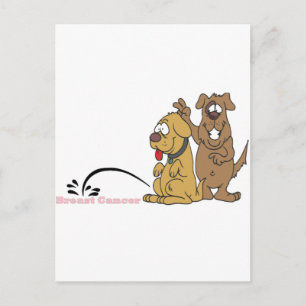 Pipi auf Brustkrebs Postkarte