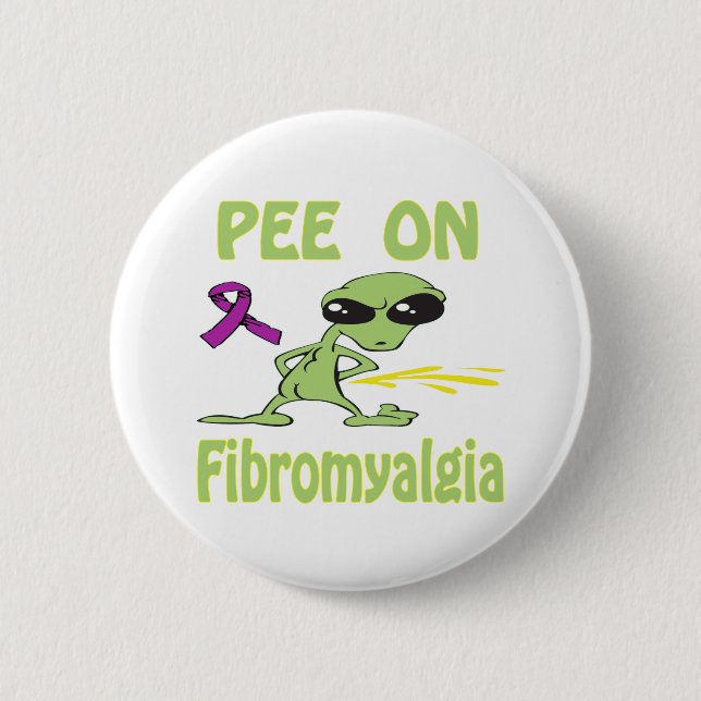 Pipi auf Fibromyalgia-Knopf Button (Vorderseite)
