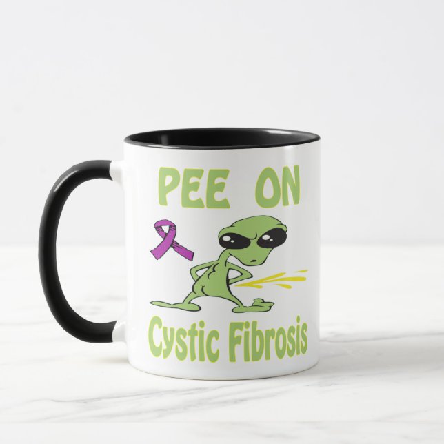 Pipi auf Fibrose-Tasse Tasse (Links)