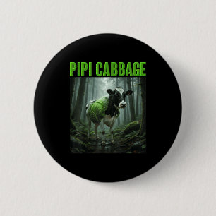 Pipi-Kohl italienischer Gehirnrot-Grün-Gemüse-Kuh Button