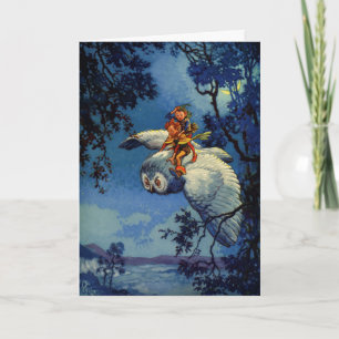Pipkin der Elf Vintage Kinderbuch Fantasy Kunst Feiertagskarte