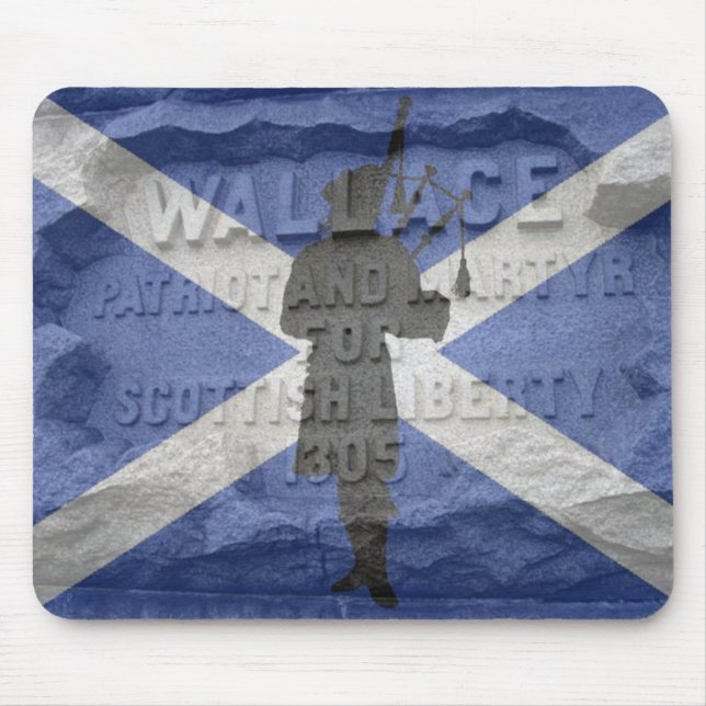Pipper Tribute - Willam Wallace Scotland patriot Mousepad (Vorne)