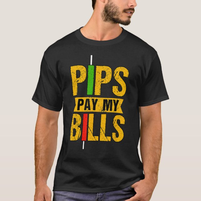Pips bezahlen meine Rechnungen Blockchain Crypto T T-Shirt (Vorderseite)