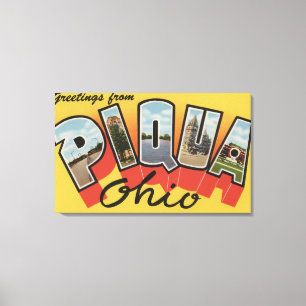 Piqua, OhioLarge Buchstabe ScenesPiqua, OH- Leinwanddruck