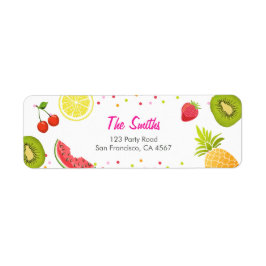 Pique-nique de fruits Étiquettes de adresse Tutti-