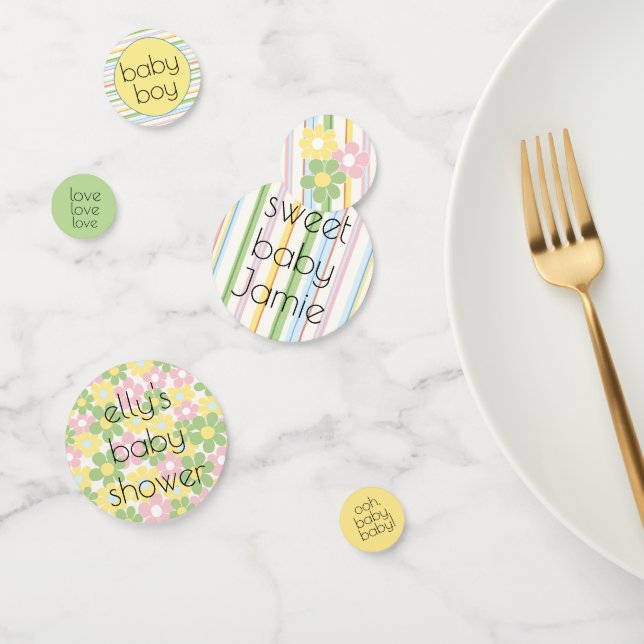 Pique-nique floral baby shower Confetti (Groupe)