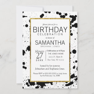 Piqûres d'encre noire et Invitation de la fête d'a