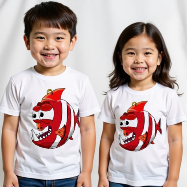 Piranha-Cartoon Baby T-shirt (Von Creator hochgeladen)