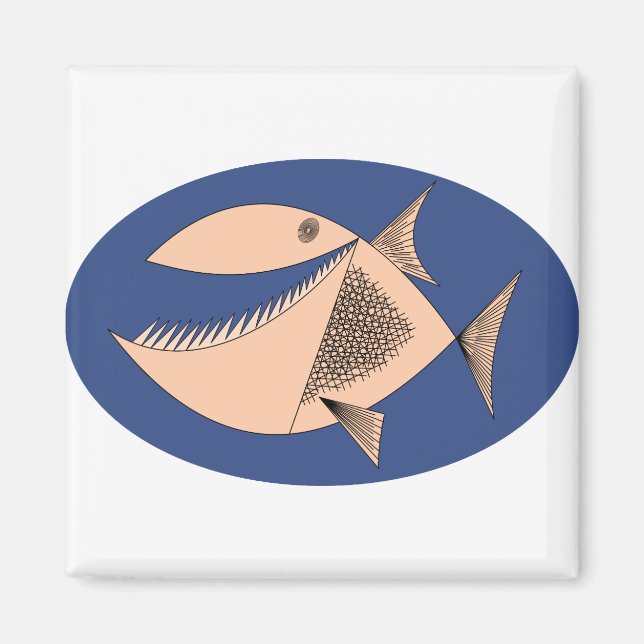 Piranha Fish Magnet (Vorne)