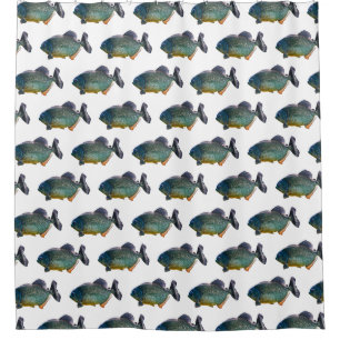 Piranha Frenzy Duschvorhang (Farbe auswählen)