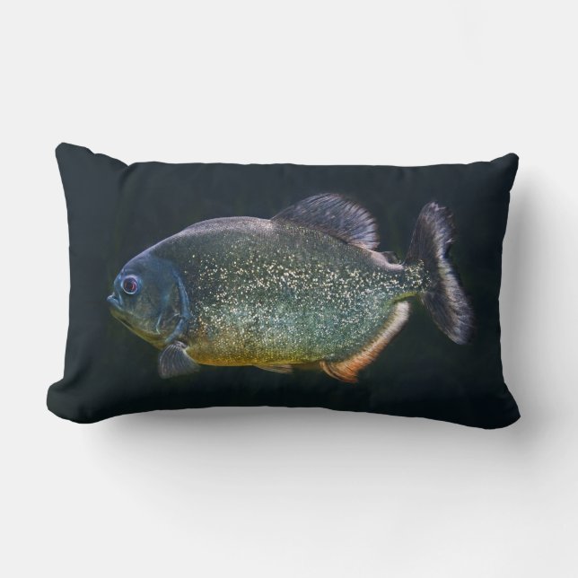 Piranha-Kissen Lendenkissen (Vorderseite)