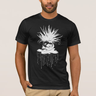 PIRANHA-PFLANZE: WEISS auf Schwarz-Reihe T-Shirt
