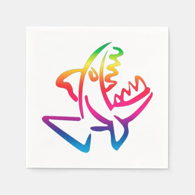 Piranha Serviette (Vorderseite)