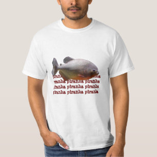 Piranha-südamerikanisches Fisch-niedrige T-Shirt