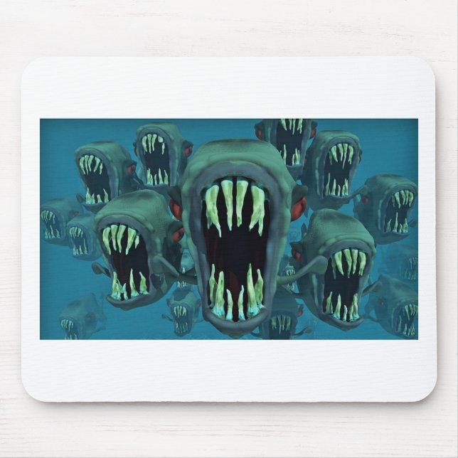 Piranhas Fish Custom Personalize Anniversale Mousepad (Vorne)