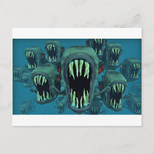 Piranhas Fish Custom Personalize Anniversale Postkarte