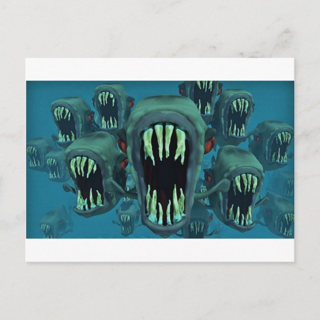 Piranhas Fish Custom Personalize Anniversale Postkarte (Vorderseite)