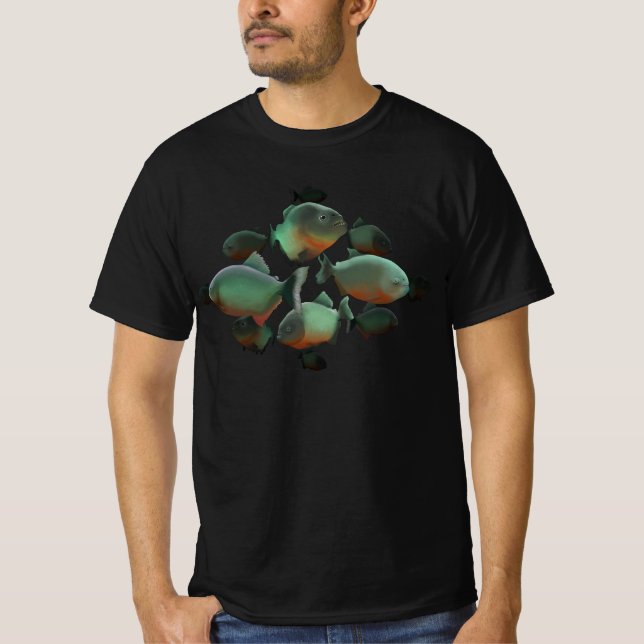 Piranhas Illustration T-Shirt (Vorderseite)