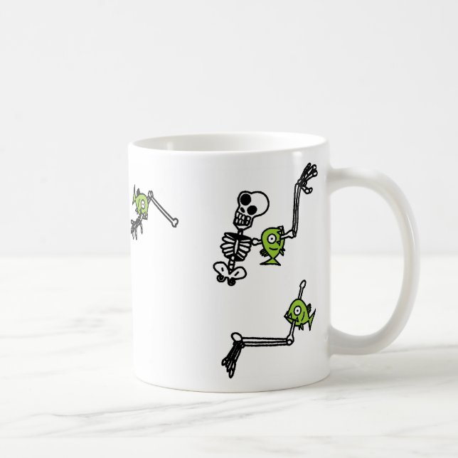 Piranhas sind cool. (Verpackung um Tassenentwurf) Kaffeetasse (Rechts)