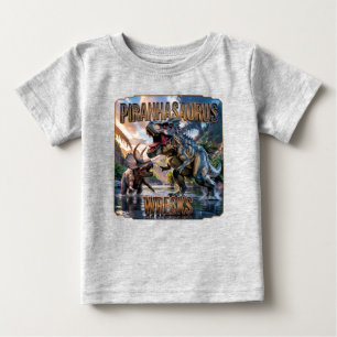 Piranhasaurus Wrecks Fotografisch – Lustig Gruseli Baby T-shirt