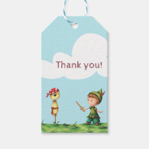 Pirat-Abenteuer Danke Tags Geschenkanhänger