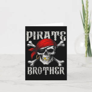 Pirat Bruder Jolly Roger Flagge Und Totenkopf Karte