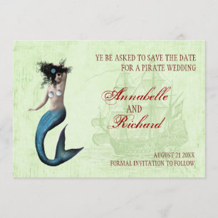 Pirat, der Save the Date Karten Wedding ist