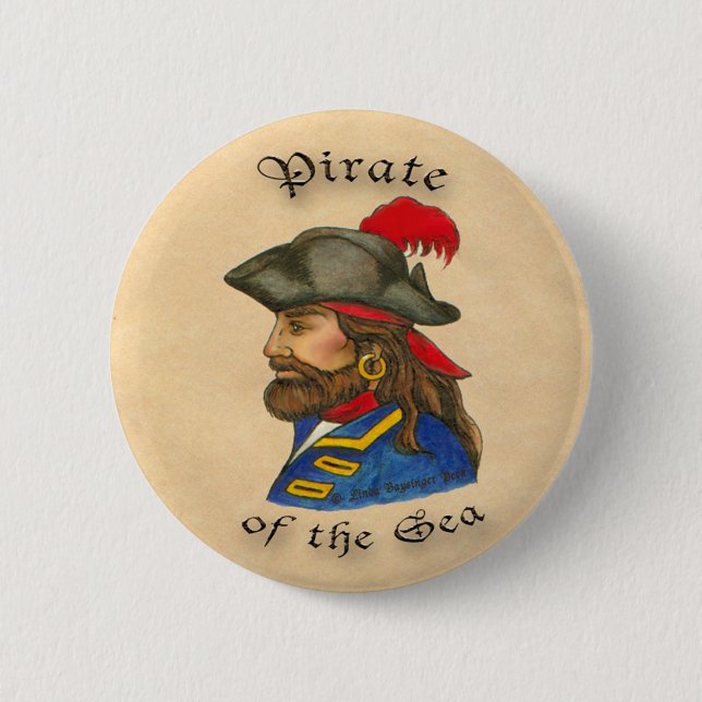 Pirat des Meeres Button (Vorderseite)